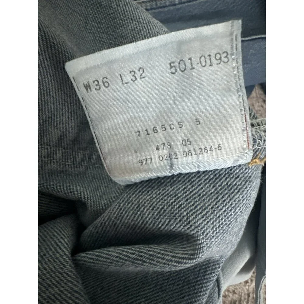 Vintage Levi’s 501xx Denim Blue Jeans USA Made 501-0193 Men’s W 36 L 32
